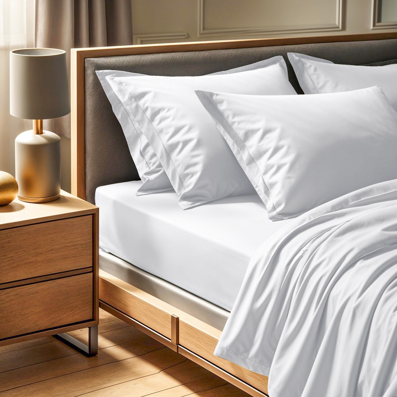 Cearceaf de pat cu elastic Ranforce Single (FR) (IT) (ES) (DE), L'essentiel Maison, Tonne Grise, Alb - imagine 5